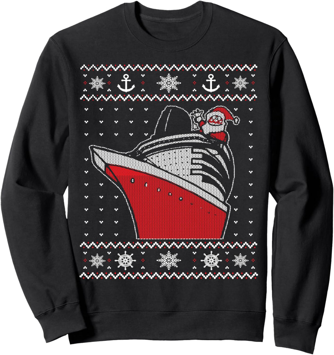 Weihnachtskreuzfahrtschiff Santa Ugly Christmas Style Sweatshirt