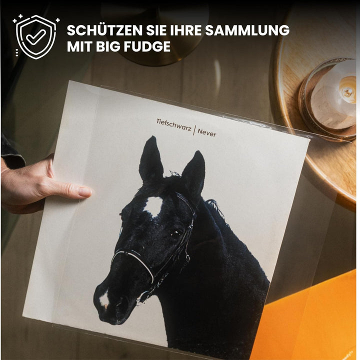 BIG FUDGE Vinyl Schallplatten Hüllen Aussen - 12" x 50 Stk. - LP Hüllen Transparent aus 3mil Starken