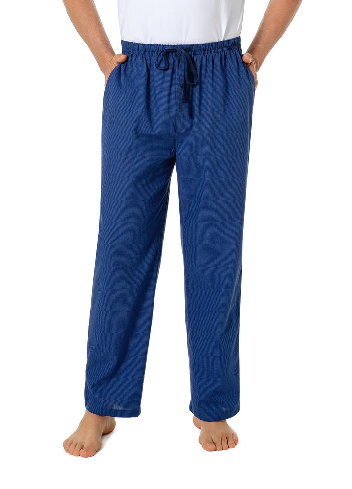 Jveyvth Herren 100% Baumwolle Pyjamahose, Gewebte kariert Schlafhose Loungewear Pyjama Hose mit Tasc