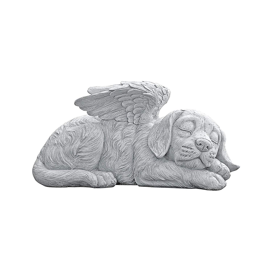 Design Toscano Tierstatue imit Engelsflügeln, Masse: 25,5 x 14 x 12,5 cm, Hund Engel, Hund Engel