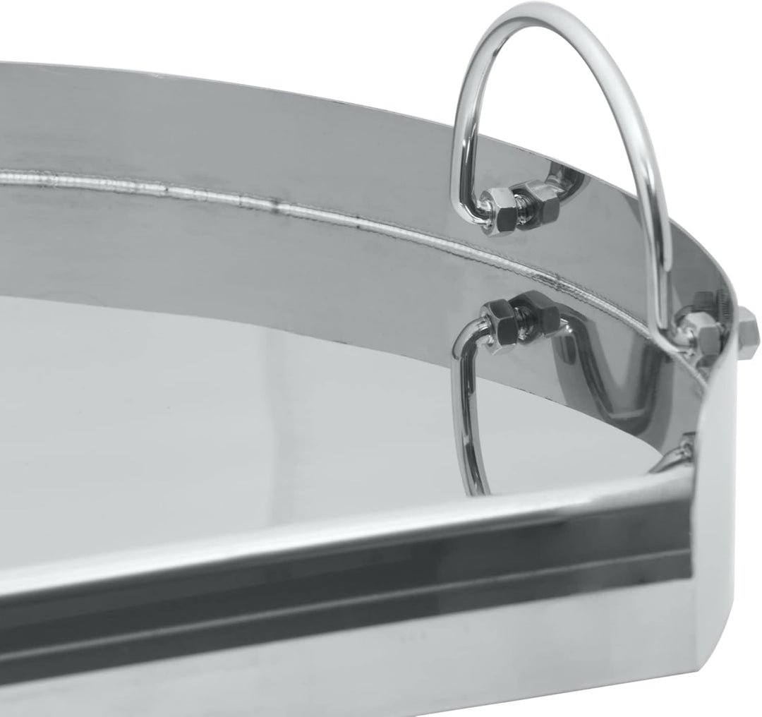 BBQ-Toro Edelstahl Grillplatte Ø 55 cm ideal für 57er Kugelgrill | BBQ Plancha passend für Weber Gri