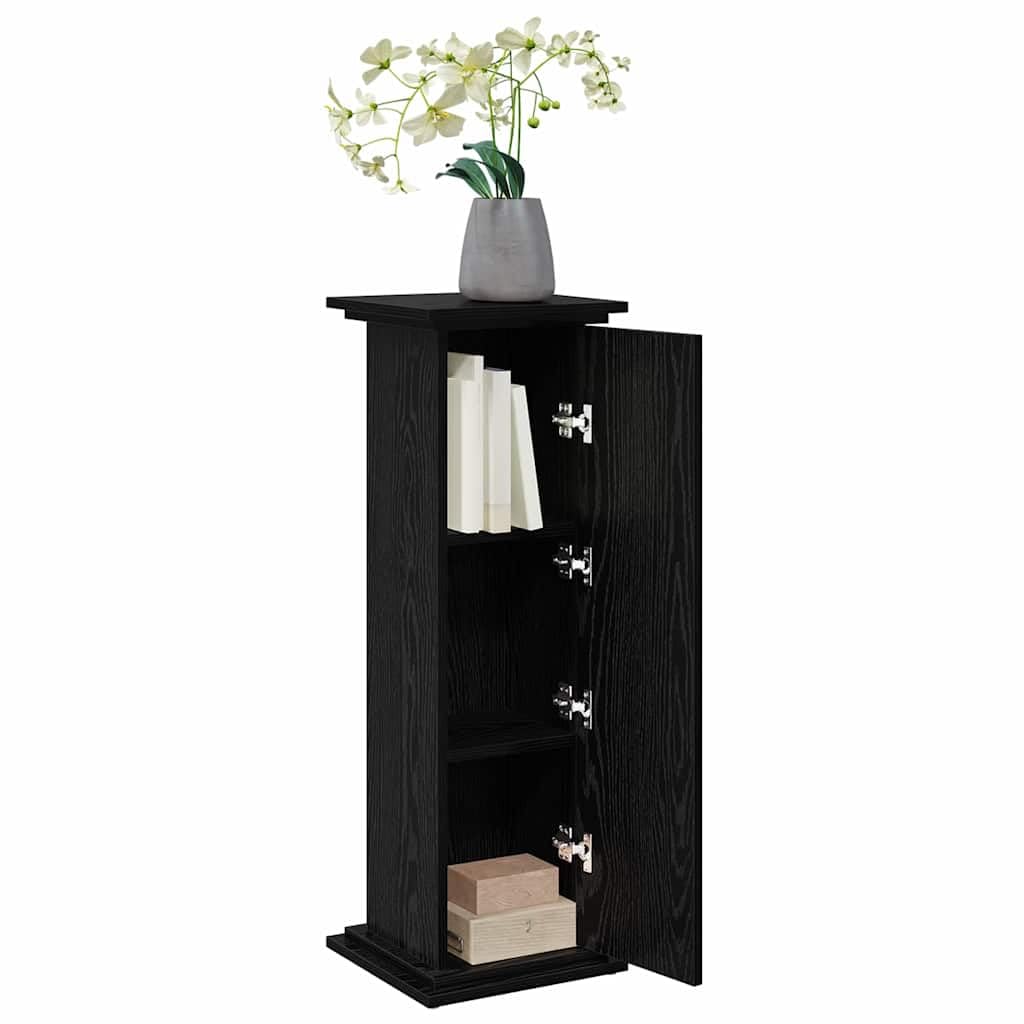 vidaXL Displaysständer mit Regal Schwarz Eichen-Optik 31 x 30 x 90 cm, Moderner Wohnzimmer-Stauraum,