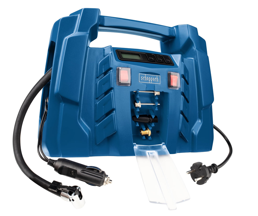 Scheppach Kompressor Airforce 5 mit digitaler Anzeige &amp; 12V, 230V Anschluss, Airforce 5