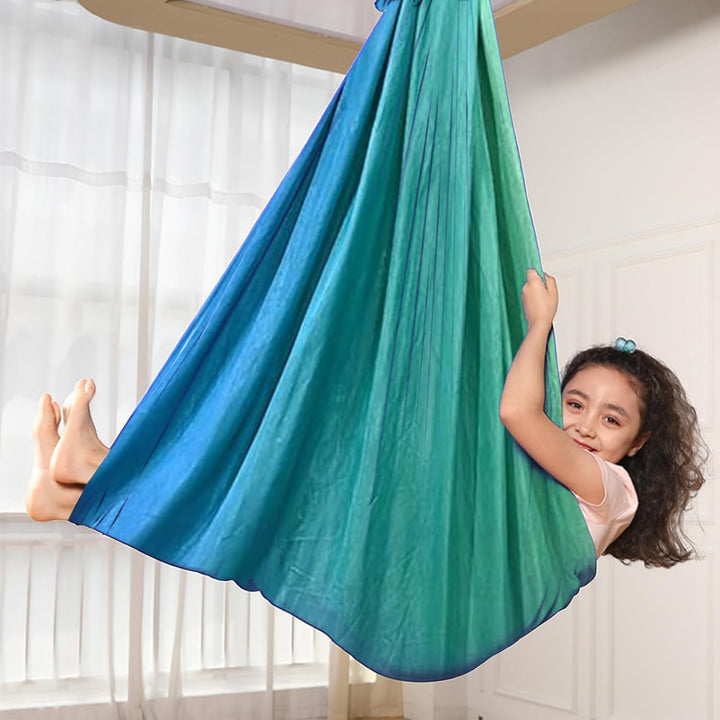 Yoga Schaukel - Seiden Yoga Set,Fitness Sensorik Dehngurt Leichtes Trainingsgerät Für Kinder Erwachs