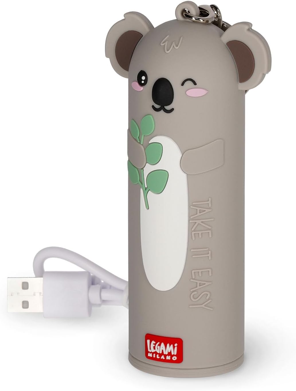 Legami - Tragbares Ladegerät - My Super Power, lädt 2 Geräte gleichzeitig, USB-Kabel Typ C im Liefer