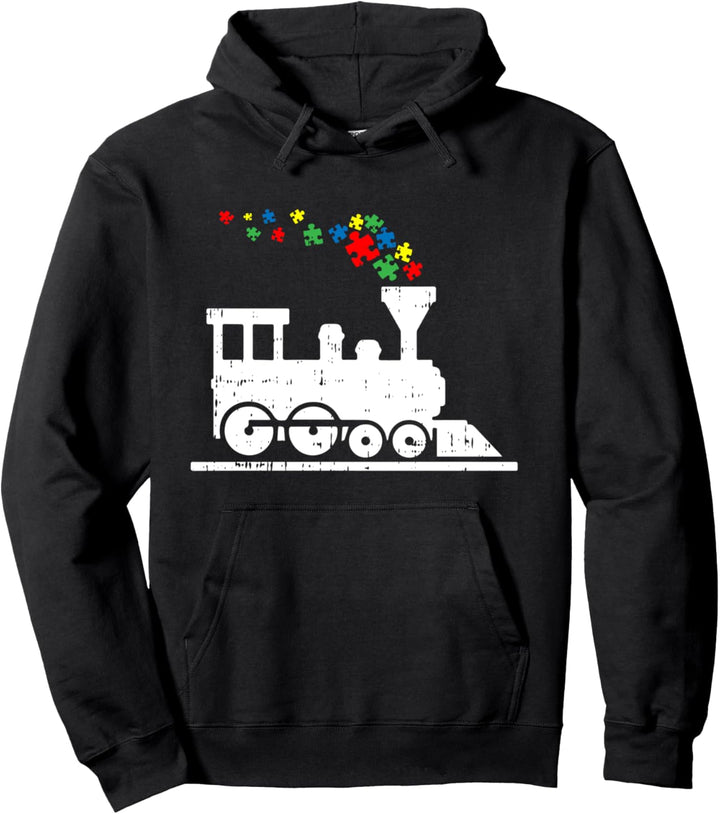 Puzzleteil mit Zug, Autismus-Bewusstsein für Jungen und Kinder Pullover Hoodie