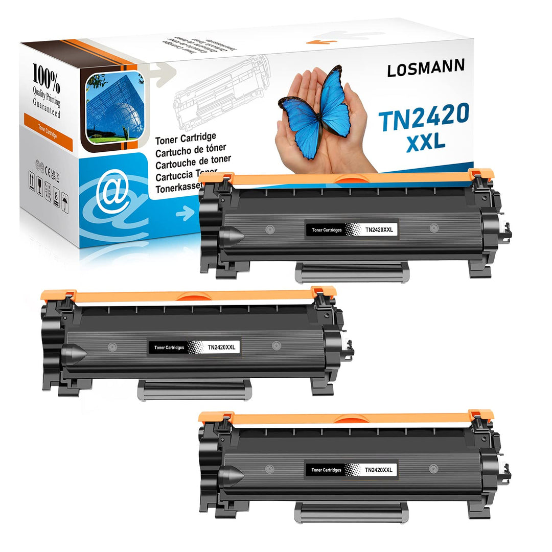 LOSMANN XXL Toner (6.000 Seiten) Kompatibel für Brother TN2420 TN2410 für Brother MFC-L2710DW MFC-L2