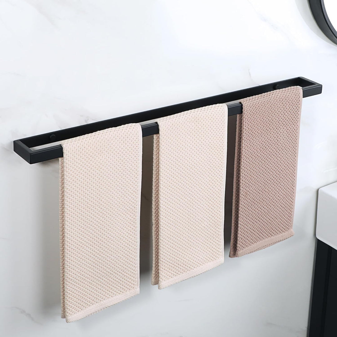 SAYAYO Handtuchhalter Schwarz Handtuchstange Gästehandtuchhalter Wandmontage Edelstahl Badetuchhalte