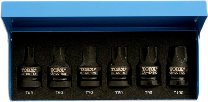 Laser 4947 Laser 4947 Schlagschraubendreher-Star-Bits, 6 Stück 1/2"D