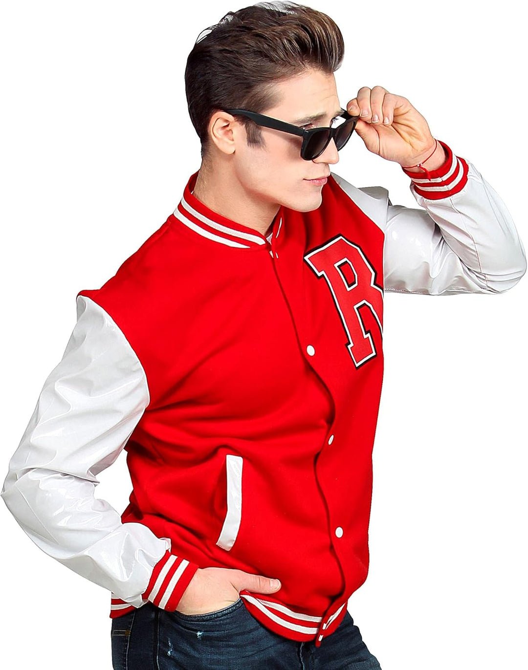 Widmann - Kostüm 50er Jahre, College Jacke, Athlet, Sportler, Sportskanone, Karneval, Mottoparty