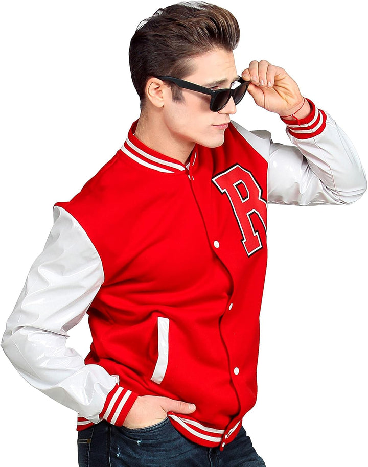 Widmann - Kostüm 50er Jahre, College Jacke, Athlet, Sportler, Sportskanone, Karneval, Mottoparty