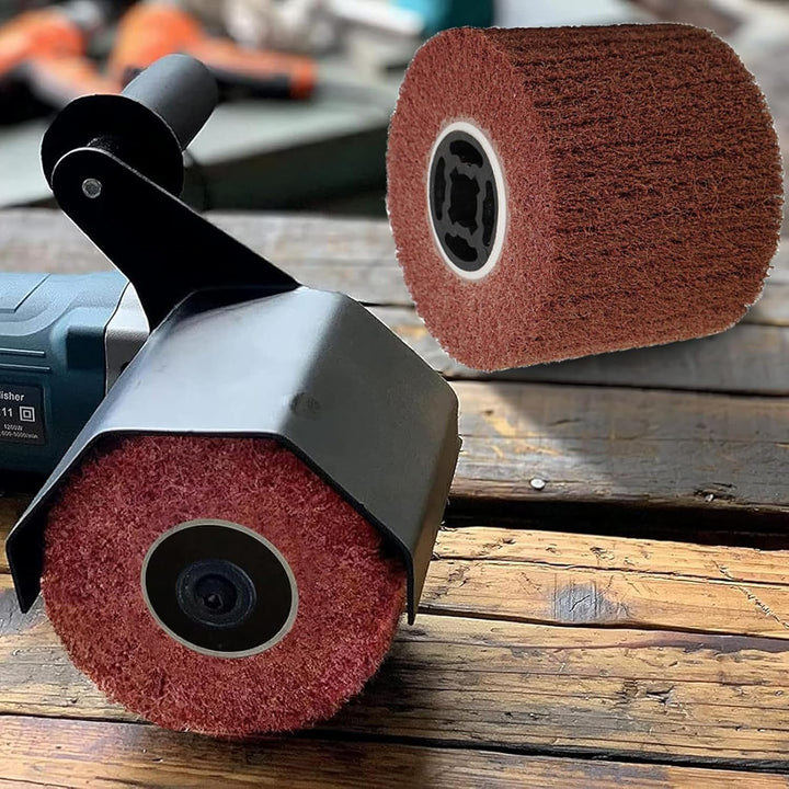 Schleifwalze Effizient Schleifrolle Bürste aus Brauner Korund und Kunstfaser, Bürste Nylonbürste für