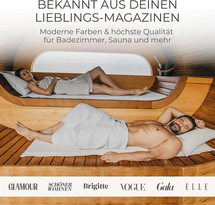 SAUNASOFA™ Zirbenkissen für Sauna – Duftkissen aus 100% Bio-Baumwolle, skandinavisches Design – Hand