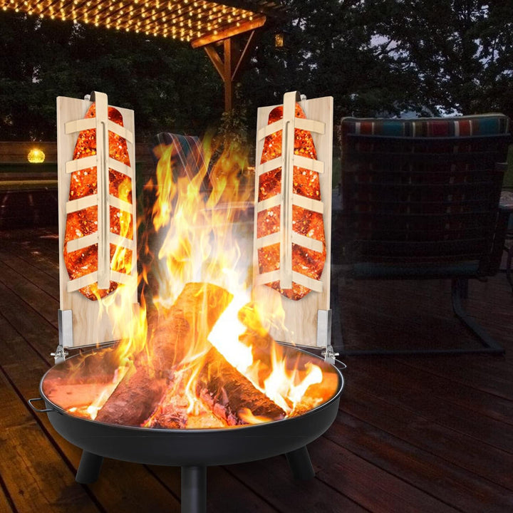 Yakimz Feuerschalen für den Garten 80 cm, Grosse Feuerstelle Feuerkorb für Draussen Garten & Terrass