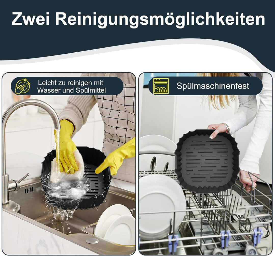 Silikonform Heissluftfritteuse für Philips Airfryer 2000 Series 4.2L, 2 Stück Silikoneinsatz für COS