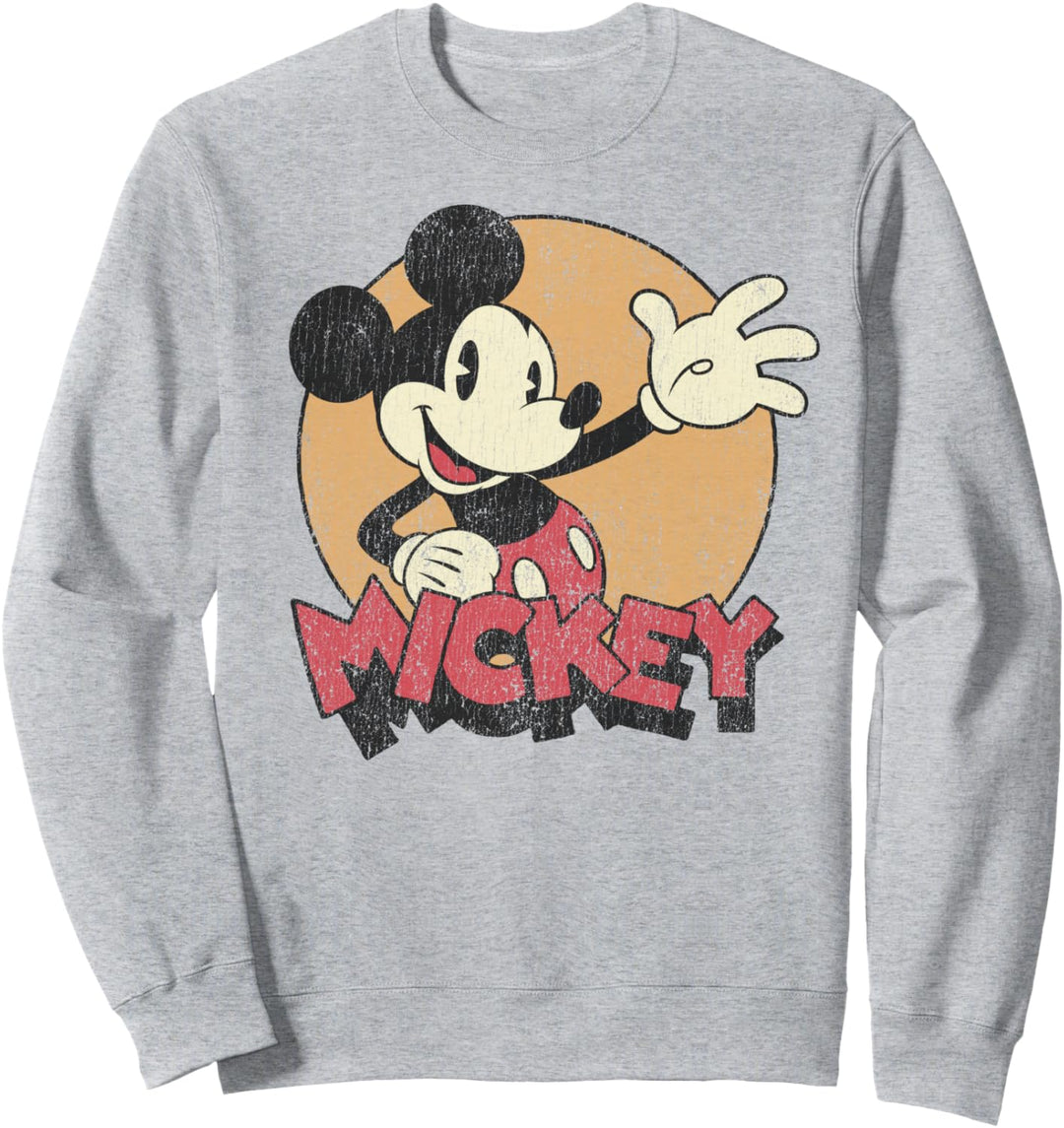Disney Mickey & Friends Old School Distressed Mickey Sweatshirt
