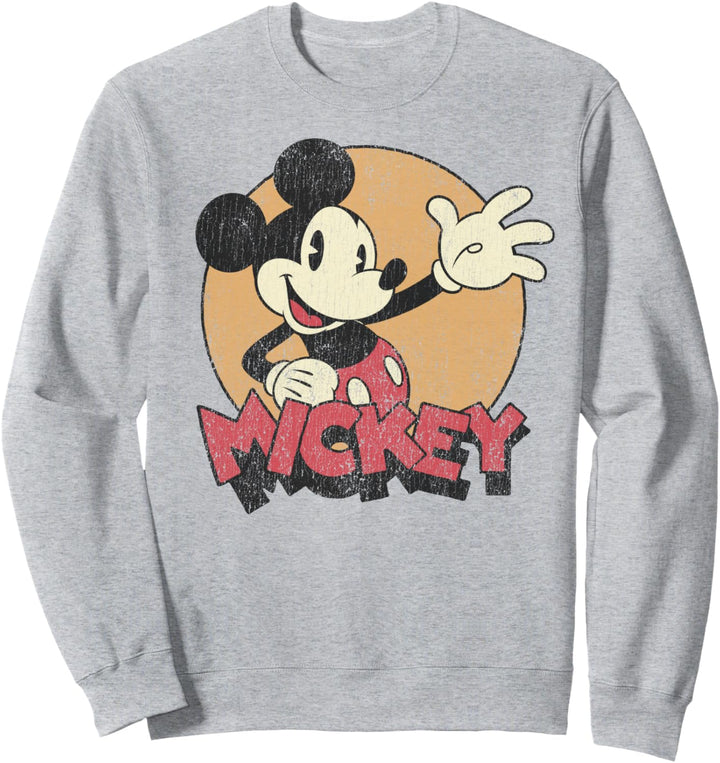 Disney Mickey & Friends Old School Distressed Mickey Sweatshirt