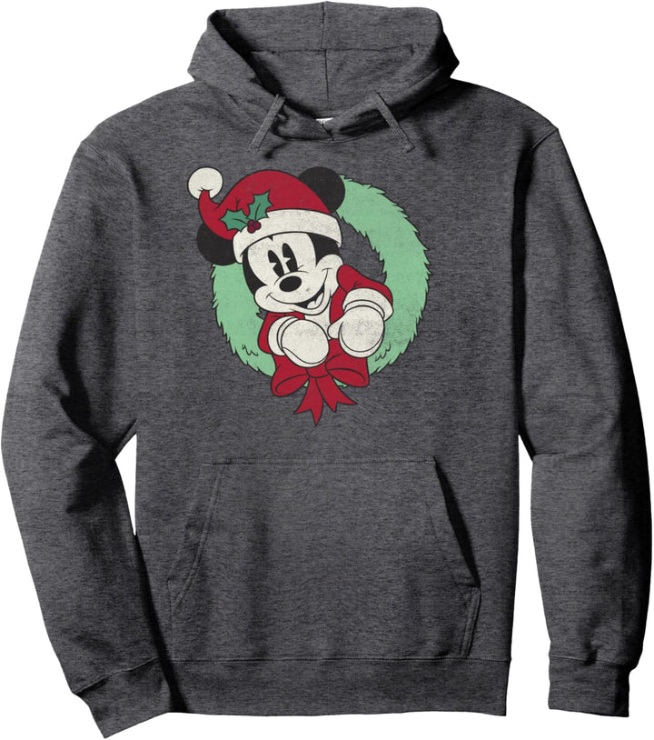 Disney Mickey And Friends Weihnachten Mickey Mouse Wreath Pullover Hoodie
