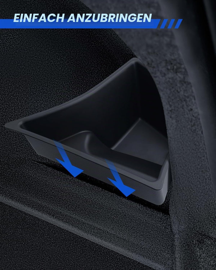 Kofferraum Organizer 2 Pcs für Tesla Model 3 2024-2025 TPE Kofferraum Aufbewahrungsbox mit Beflockun