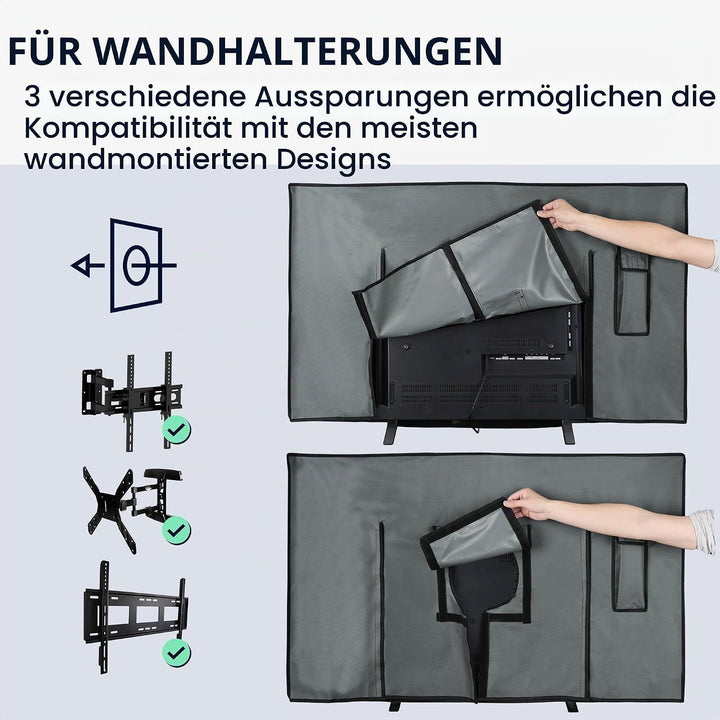 kwmobile 55" TV Outdoor TV Abdeckung - Fernseher Hülle Bildschirmschutz - Schutzhülle wetterfest - G