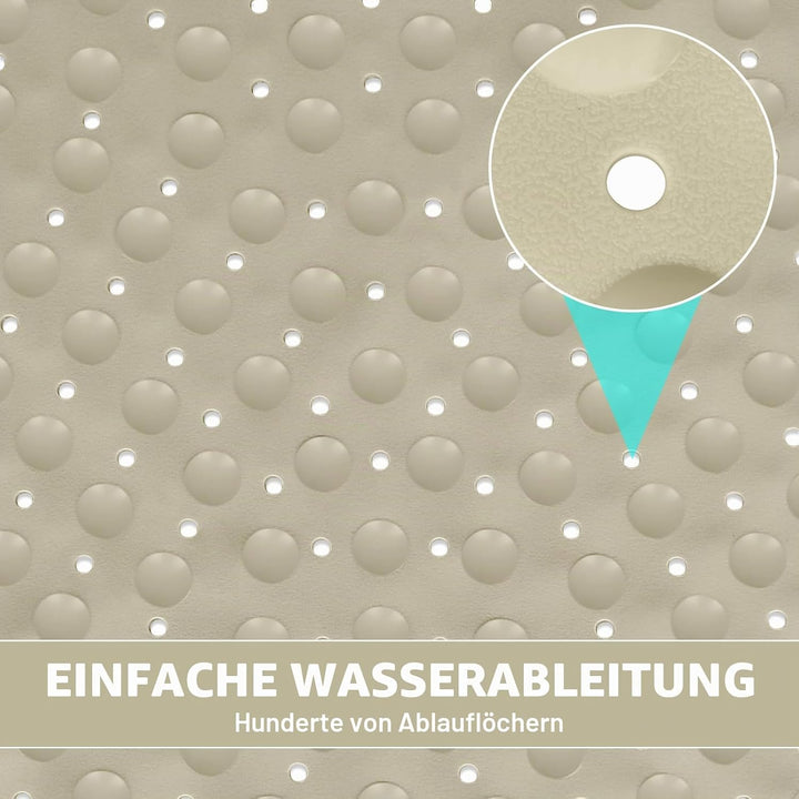 Lurowo Duschmatte rutschfest Eckduschmatte 70 * 70cm, Duscheinlage Dreieckig mit Saugnäpfe für Eckdu