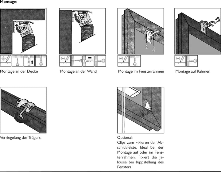 Deco4Me Alu Jalousie mit Bohren für Wand- & Deckenmontage (Silber, 50 x 175 cm) - Fenster Rollo mit