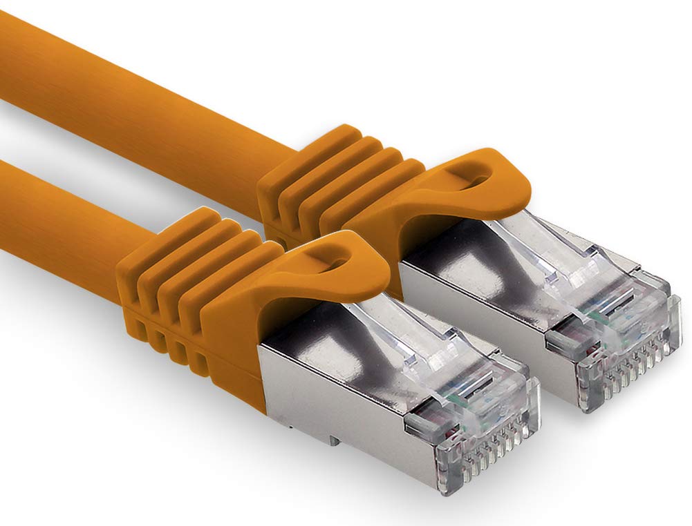 20m - orange - 1 Stück CAT.7 Computer Ethernet Kabel Netzwerkkabel (Rohkabel) Patchkabel S-FTP LSZH