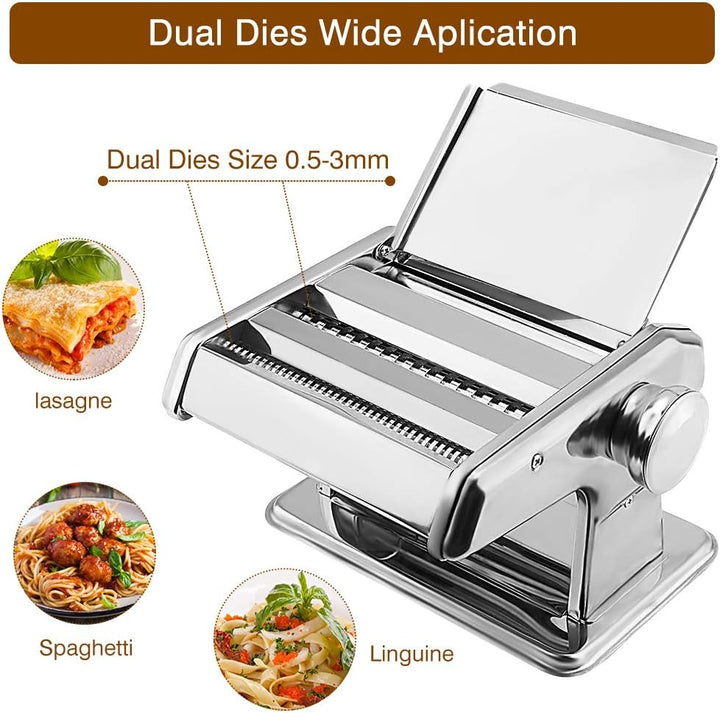 Nudelmaschine aus Edelstahl für Pasta, Lasagne und Spaghetti, Einfach zu Reinigen, für Vielfältige G