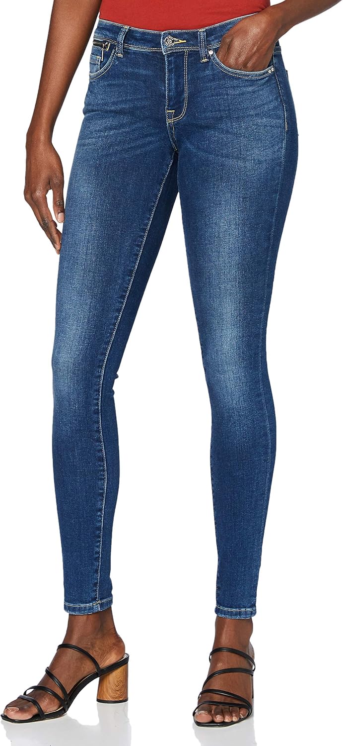 ONLY Damen Hose 26W / 32L Dark Blue Denim, 26W / 32L Dark Blue Denim