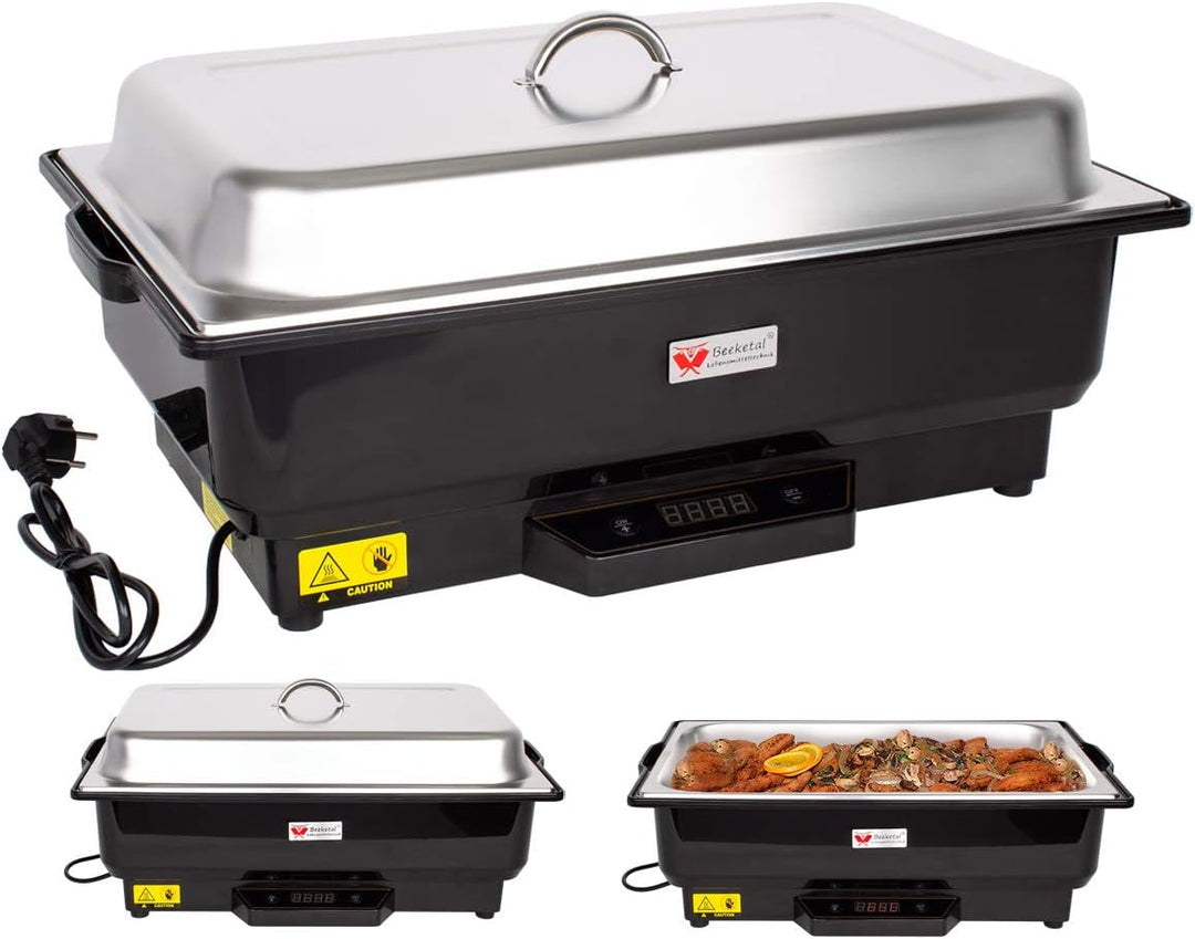 Beeketal 'BCD-5E' Profi Gastro Chafing Dish elektrisch inkl. Gastronorm Behälter (GN) 1/1 und Deckel
