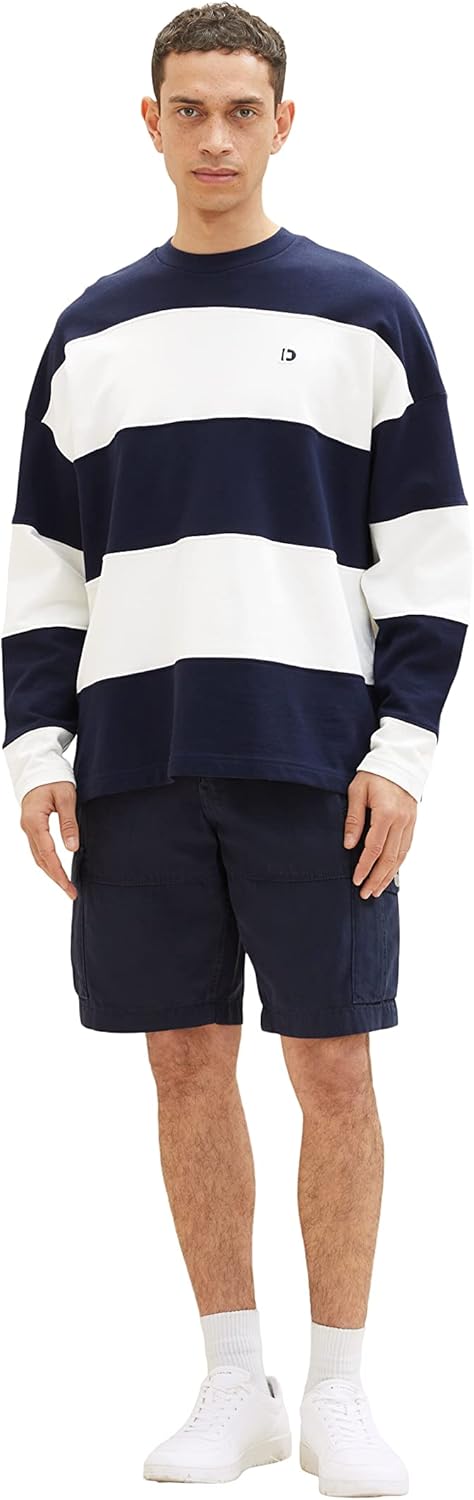 TOM TAILOR Herren Relaxed Fit Cargo Shorts 31 10668 - Sky Captain Blue, 31 10668 - Sky Captain Blue