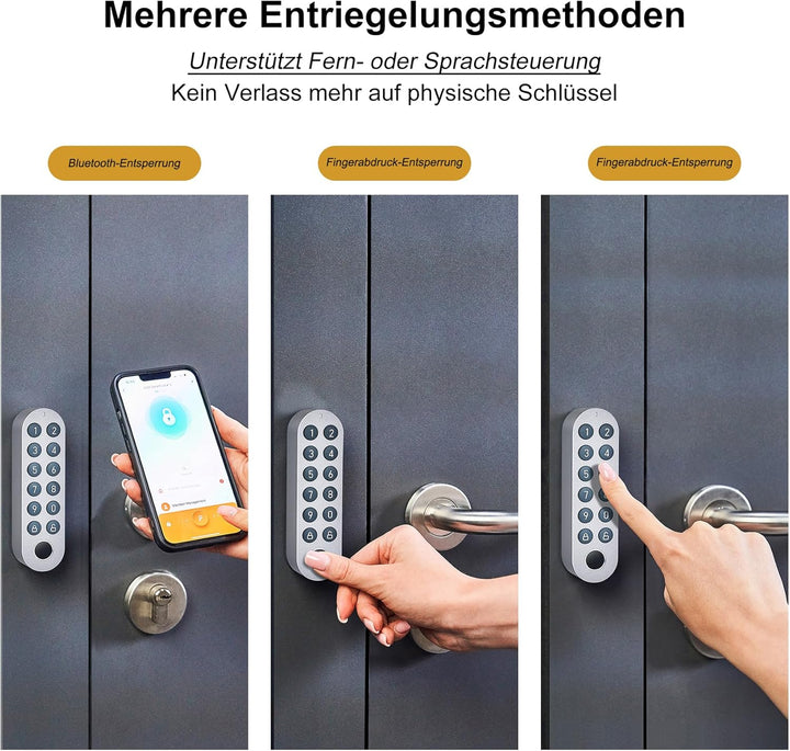 Lockin Smartes Türschloss G30, WLAN & App-Steuerung, Auto-Lock, Alexa- & Google-kompatibel, keyless