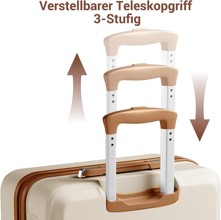Kono Koffer, leichte ABS-Hartschale, Handgepäckkoffer für Flugzeugkabine mit TSA-Schloss, Gepäcksets