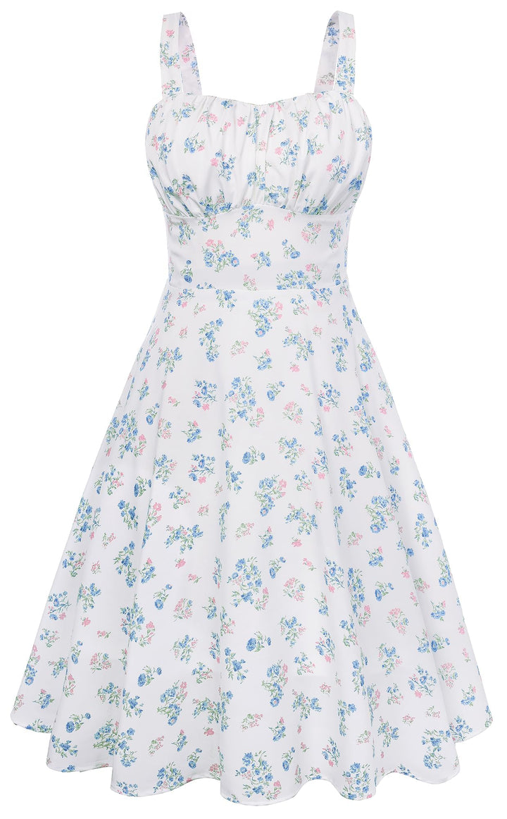 Belle Poque Damen Kleider Casual Cocktailkleid Sommerkleid Elegant Spaghetti Freizeitkleid A-Line La