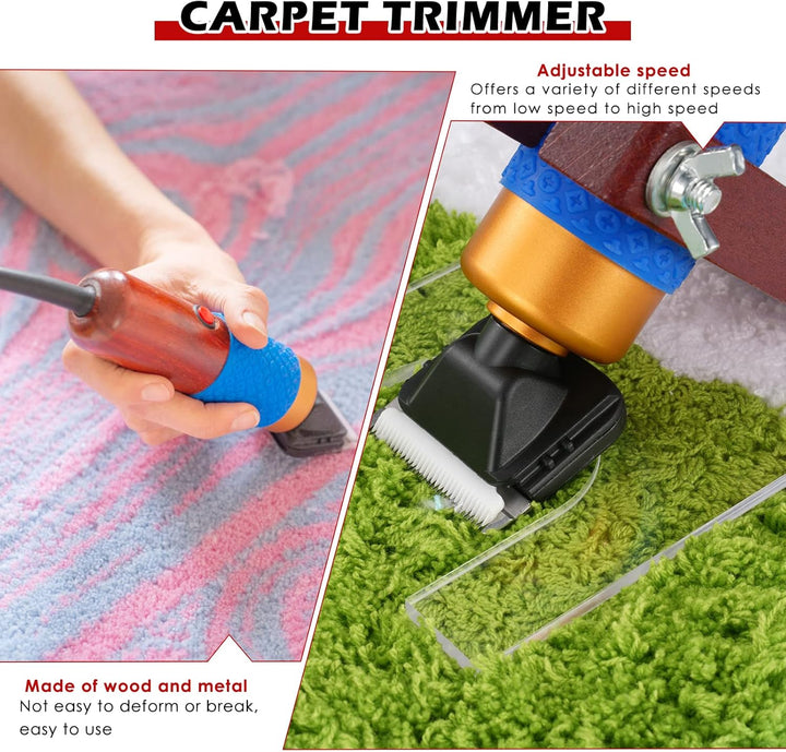 Brolteja Teppichschneider,Tufting Gun Trimmer Teppichschneider mit Scherführung,200W Teppich-Trimmer