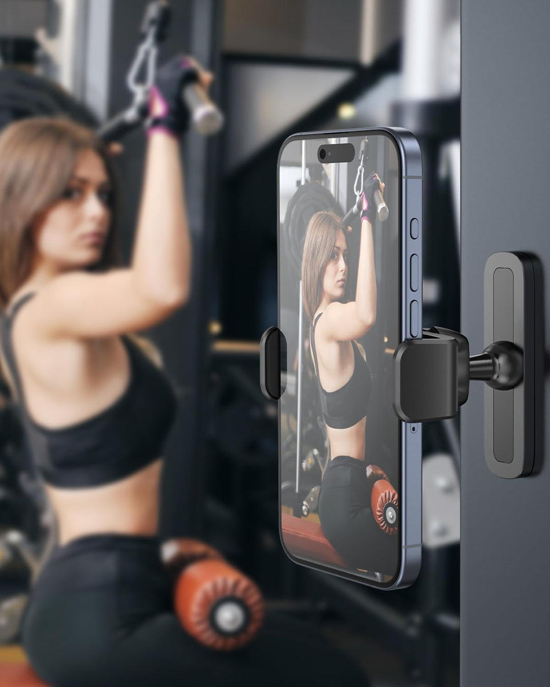 APPS2Car Handyhalterung Fitnessstudio Magnet für Fitnessstudio,360 einstellbar Gym Halterung,handyha