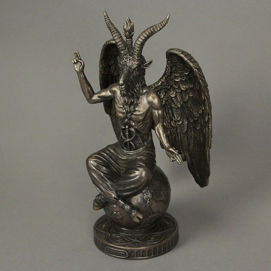 Veronese Design Baphomet Statue aus Kunstharz, 26 cm hoch, Bronze-Finish