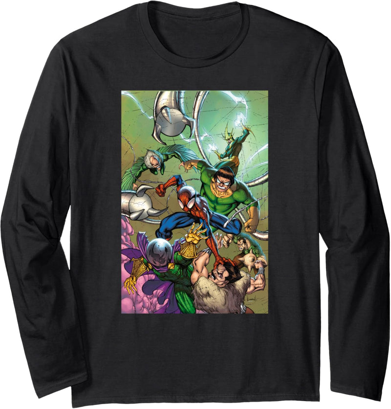 Marvel Spider-Man Sinister Six Mysterio Kraven Electro Langarmshirt