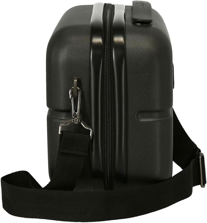 Pepe Jeans Chest Kulturbeutel mit Umhängetasche, 29 x 21 x 15 cm, Schwarz, 29x21x15 cms, Anpassbare