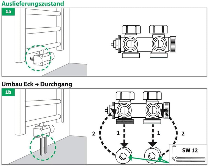 Buderus Ventil-Armaturen Set Multiblock