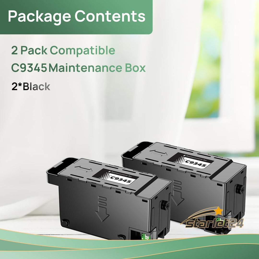 Starlet24 2X C9345 C12C934591 Wartungsbox Kompatibel für Epson C9345 für EcoTank ET-16600 ET-16650 E