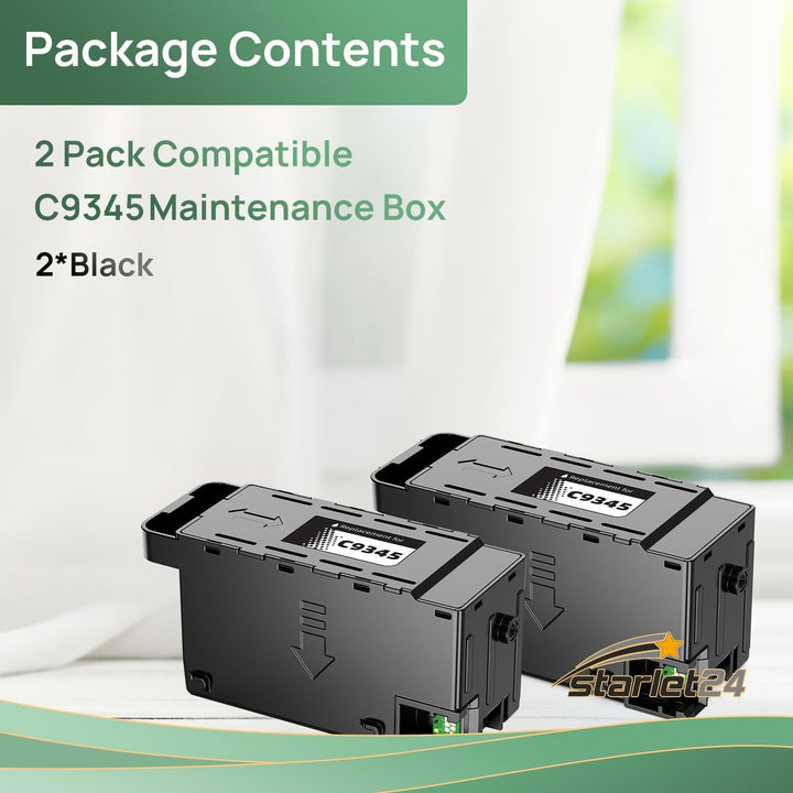 Starlet24 2X C9345 C12C934591 Wartungsbox Kompatibel für Epson C9345 für EcoTank ET-16600 ET-16650 E