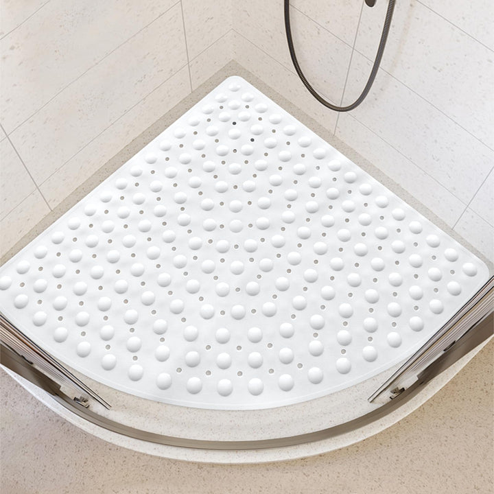 Duschmatte rutschfest Eckduschmatte 70 * 70cm, Duscheinlage Dreieckig mit Saugnäpfe für Eckdusche, D