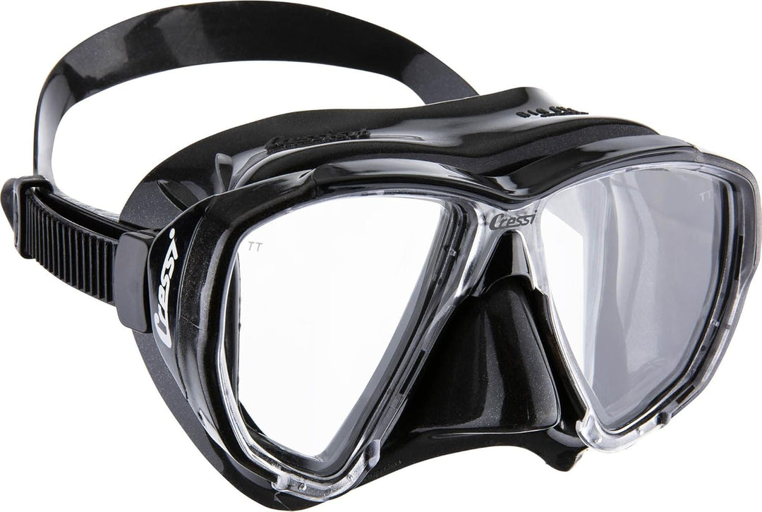 Cressi Tauchmaske Big Eyes Crystal Schwarz/Schwarz, Schwarz/Schwarz