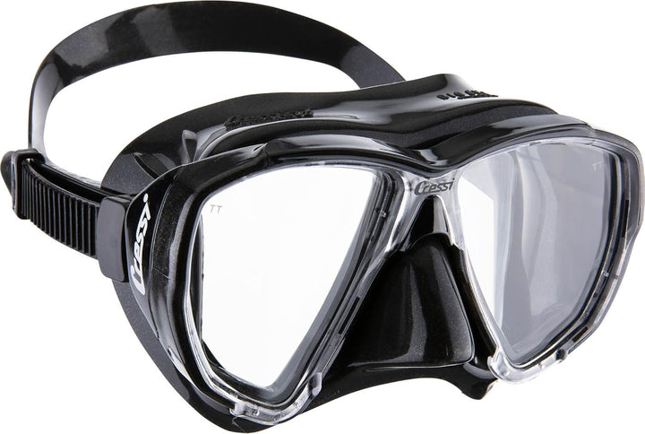 Cressi Tauchmaske Big Eyes Crystal Schwarz/Schwarz, Schwarz/Schwarz