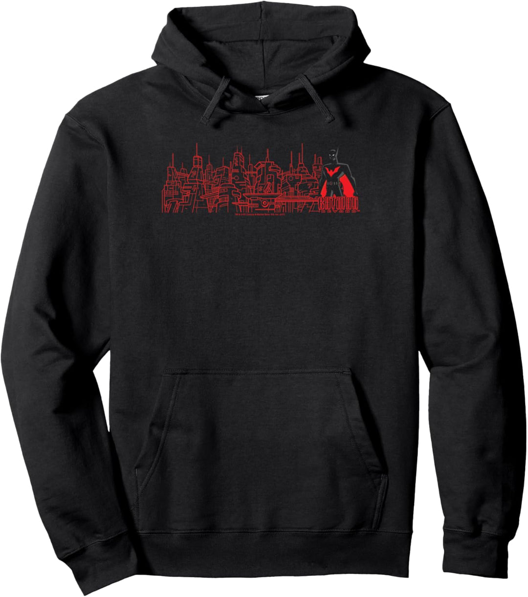 Batman Beyond Neo Gotham Skyline Pullover Hoodie