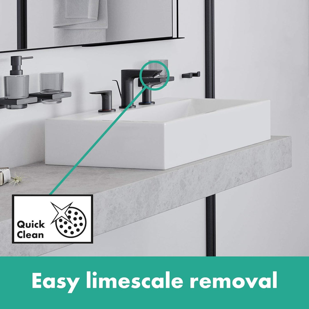 hansgrohe Wasserhahn Talis E 3-Loch Waschtischarmatur, Auslauf Höhe 150mm mit Zugstangen-Ablaufgarni