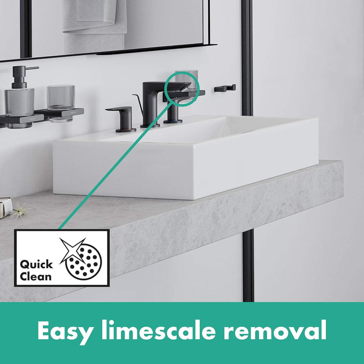 hansgrohe Wasserhahn Talis E 3-Loch Waschtischarmatur, Auslauf Höhe 150mm mit Zugstangen-Ablaufgarni