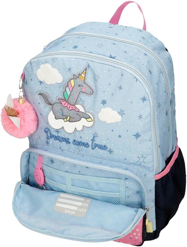 Enso Dreams Come True Schulrucksack mit zwei Fächern, mehrfarbig, 32 x 44 x 17 cm, Polyester doppelt