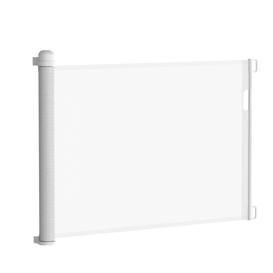 XMTECH Türschutzgitter Ausziehbar Treppenschutzgitter 0-180cm Weiss Einziehbares Treppenschutzrollo,